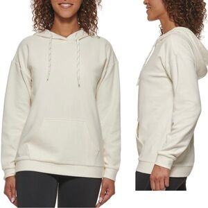 Marc New York White Textured‎ Hoodie Sweatshirt L/G